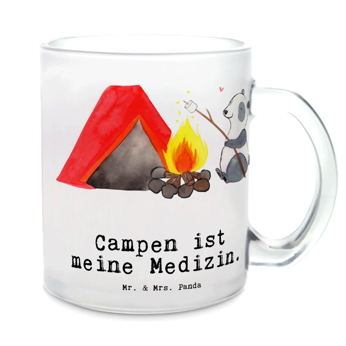 Teetasse Panda Campen Glasbecher, Glas Teebecher, Teeglas, Teetasse, Henkeltasse, getränkeglas, Häferl, Trinkglas, Henkelbecher, Teetasse aus Glas, Pott, Tee Tasse, Haferl, Motivtasse, getränkebecher, Teetasse Glas, glastasse, Kakaotasse, Geschenk, Schenken, Sport, Sportart, Hobby, Danke, Dankeschön, Auszeichnung, Gewinn, Sportler, Camping, Campen, Zelten, Campen gehen, Campingplatz