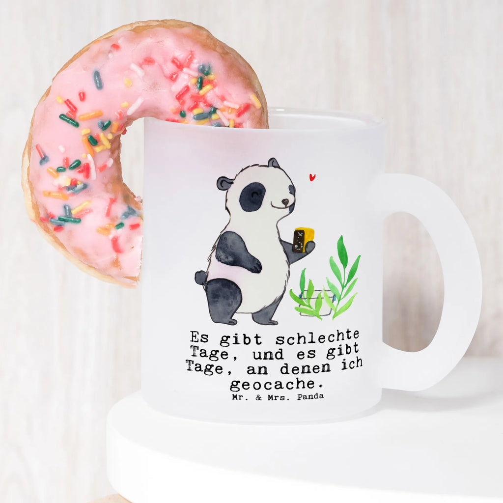 Filiżanka do herbaty Panda Geocaching Prezent, Sport, Dyscyplina sportowa, Hobby, Darować, Dziękuję, Dzięki, Wyróżnienie, Wygrana, Sportowiec