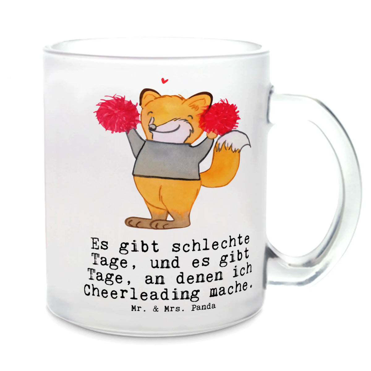 Filiżanka do herbaty lis Cheerleaderka Prezent, Sport, Dyscyplina sportowa, Hobby, Darować, Dziękuję, Dzięki, Wyróżnienie, Wygrana, Sportowiec