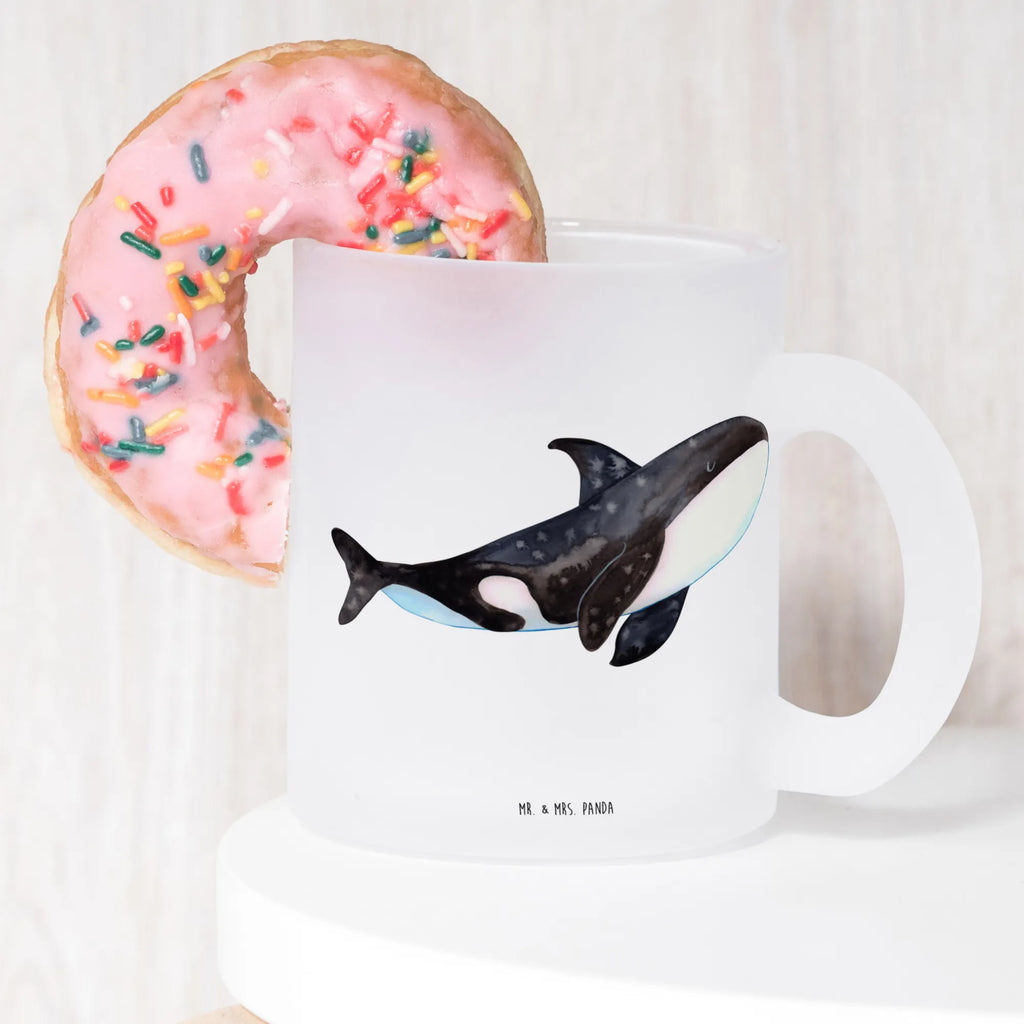 Glass tea cup Orca Tea cup, mug, tea, tea glass, glass, Seafood, aquatic animals, ocean, sea, fish, shells, corals, reef, whale, narwhal, sea urchin, lobster, platypus, turtle, manatee, crocodile, orca, shrimp, gifts for seafood lovers, water world, underwater animals, underwater world, vacation, deep sea, seafood fans, gift ideas, seafood decoration, seafood posters, killer whale, work, startup, motivation, orcas, office, opportunities, new start, self-love