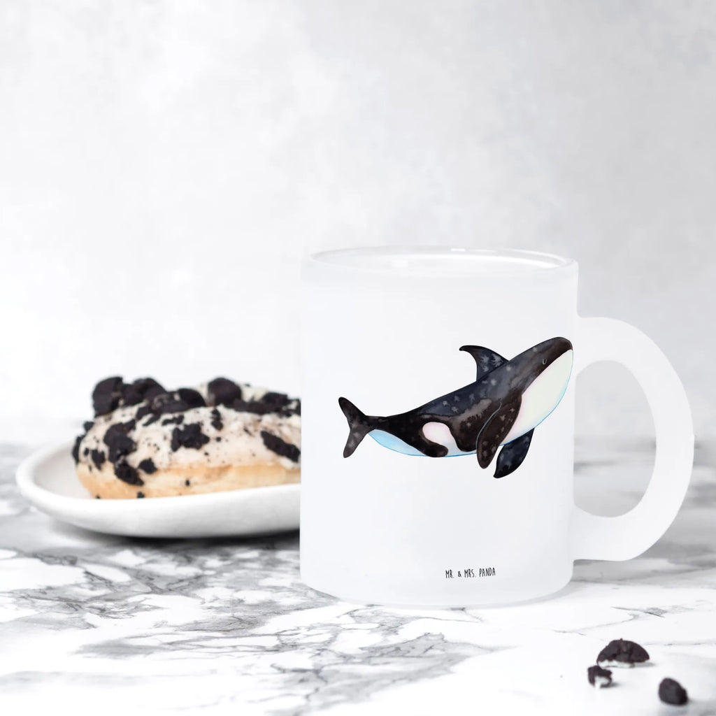 Glass tea cup Orca Tea cup, mug, tea, tea glass, glass, Seafood, aquatic animals, ocean, sea, fish, shells, corals, reef, whale, narwhal, sea urchin, lobster, platypus, turtle, manatee, crocodile, orca, shrimp, gifts for seafood lovers, water world, underwater animals, underwater world, vacation, deep sea, seafood fans, gift ideas, seafood decoration, seafood posters, killer whale, work, startup, motivation, orcas, office, opportunities, new start, self-love