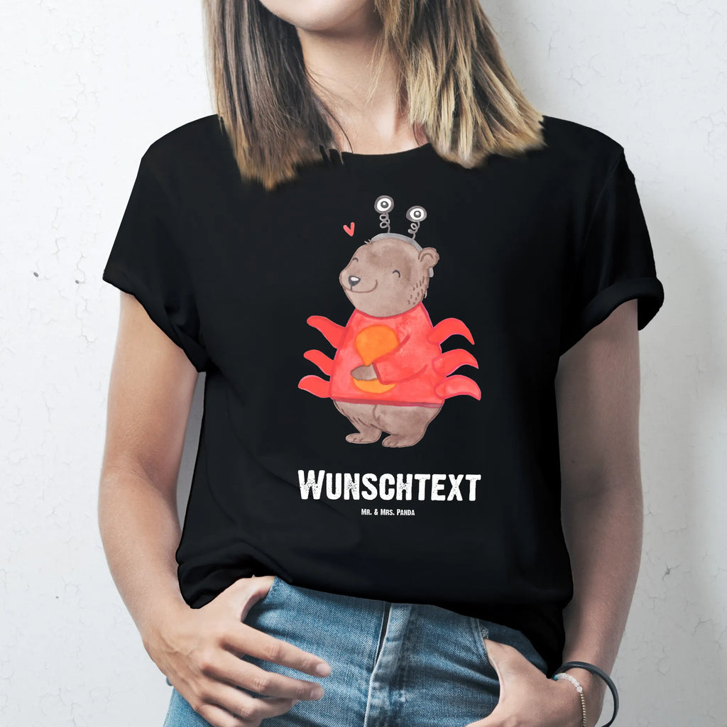 Personalised T-Shirt Cancer Astrology T-Shirt mit Namen, T-Shirt mit Aufruck, T-Shirt Personalisiert, Astrologie, Aszendent, Sternzeichen, Tierkreiszeichen, Horoskop, Geschenk, Geburtstagsgeschenk, Krebs