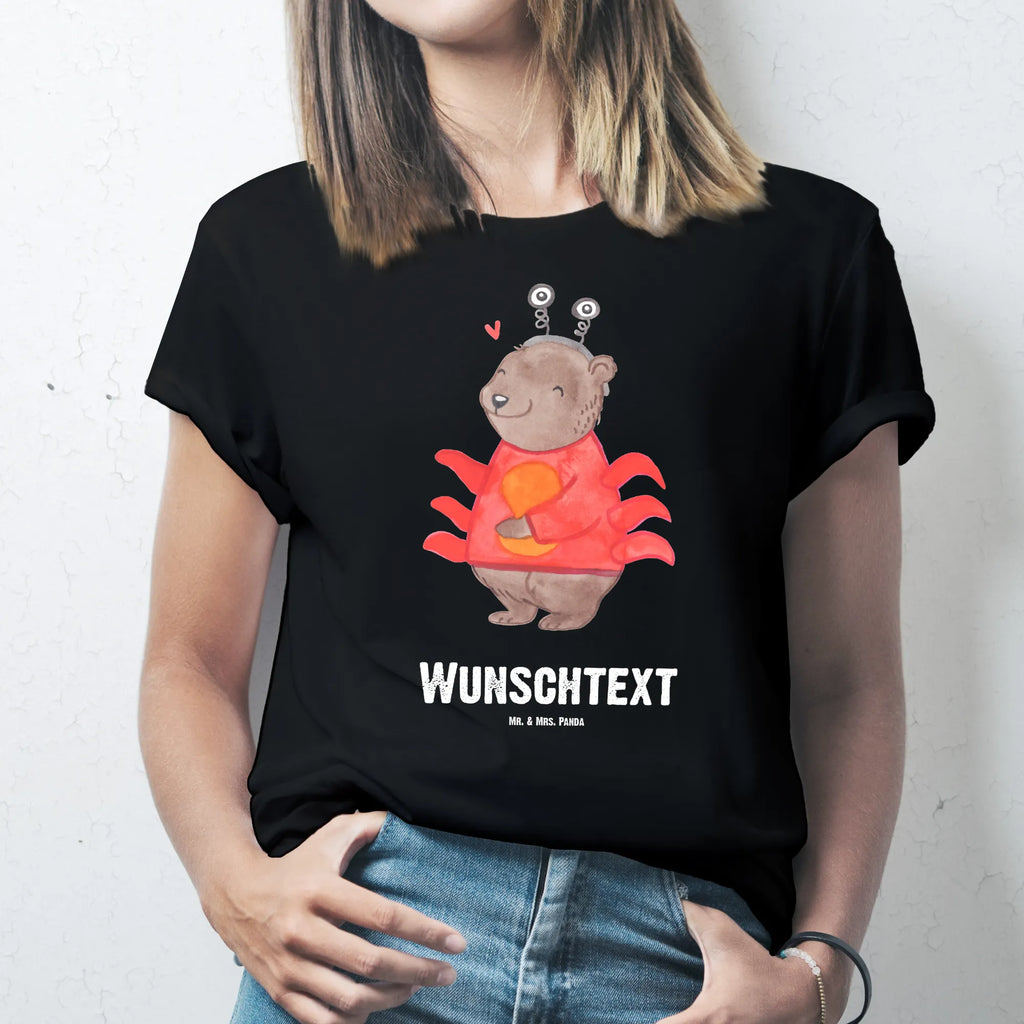 Personalised T-Shirt Cancer Astrology T-Shirt mit Namen, T-Shirt mit Aufruck, T-Shirt Personalisiert, Astrologie, Aszendent, Sternzeichen, Tierkreiszeichen, Horoskop, Geschenk, Geburtstagsgeschenk, Krebs