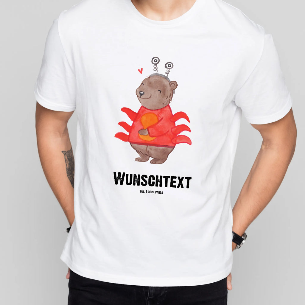 Personalised T-Shirt Cancer Astrology T-Shirt mit Namen, T-Shirt mit Aufruck, T-Shirt Personalisiert, Astrologie, Aszendent, Sternzeichen, Tierkreiszeichen, Horoskop, Geschenk, Geburtstagsgeschenk, Krebs