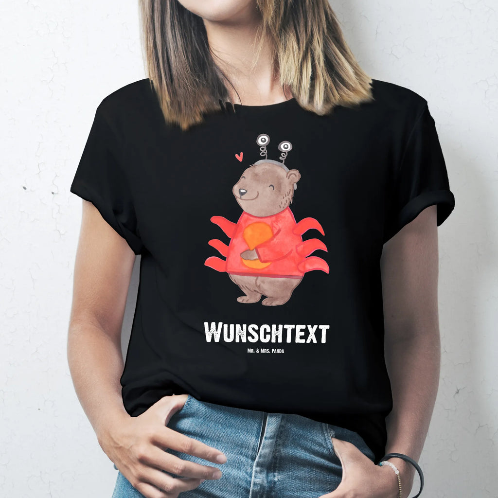 Personalised T-Shirt Cancer Astrology T-Shirt mit Namen, T-Shirt mit Aufruck, T-Shirt Personalisiert, Astrologie, Aszendent, Sternzeichen, Tierkreiszeichen, Horoskop, Geschenk, Geburtstagsgeschenk, Krebs