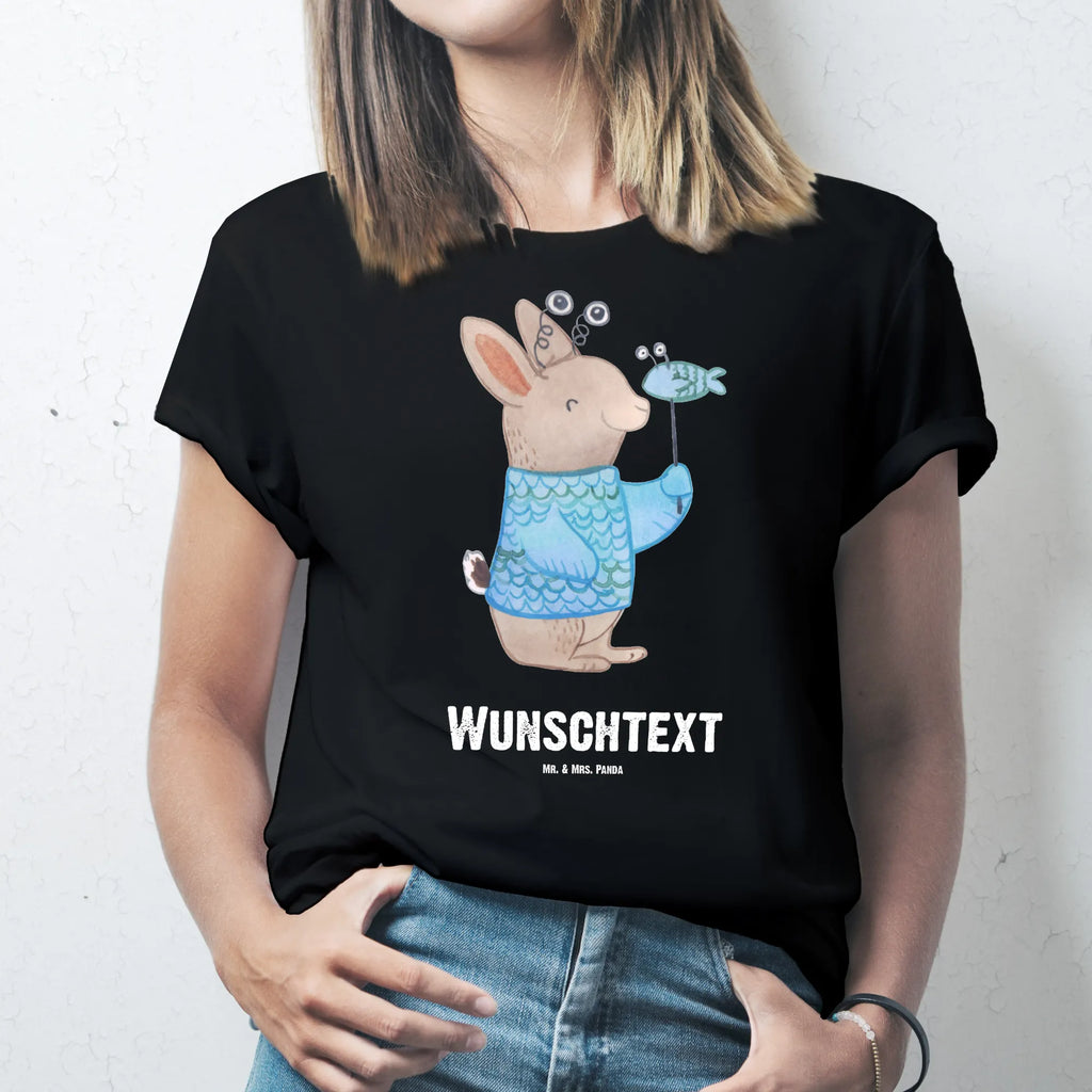 Personalised T-Shirt Fish Astrology T-Shirt Personalisiert, T-Shirt mit Aufruck, Männer, Frauen, T-Shirt mit Namen, Tierkreiszeichen, Sternzeichen, Horoskop, Astrologie, Aszendent, Fischer, Geburtstagsgeschenk, Geschenkidee zum Geburtstag