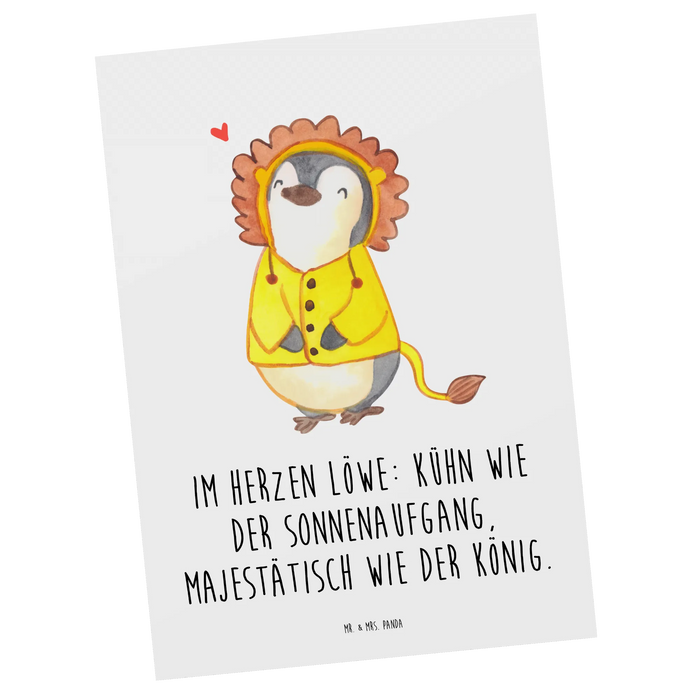 Postkarte Löwe Astrologie