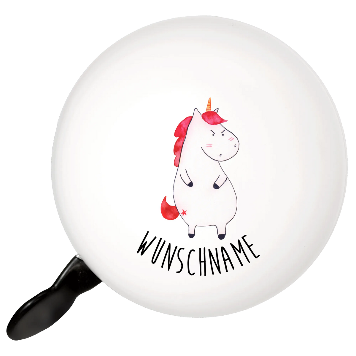 Personalizowany dzwonek rowerowy Jednorożec gniew Jednorożec, jednorożce, dekoracje jednorożca