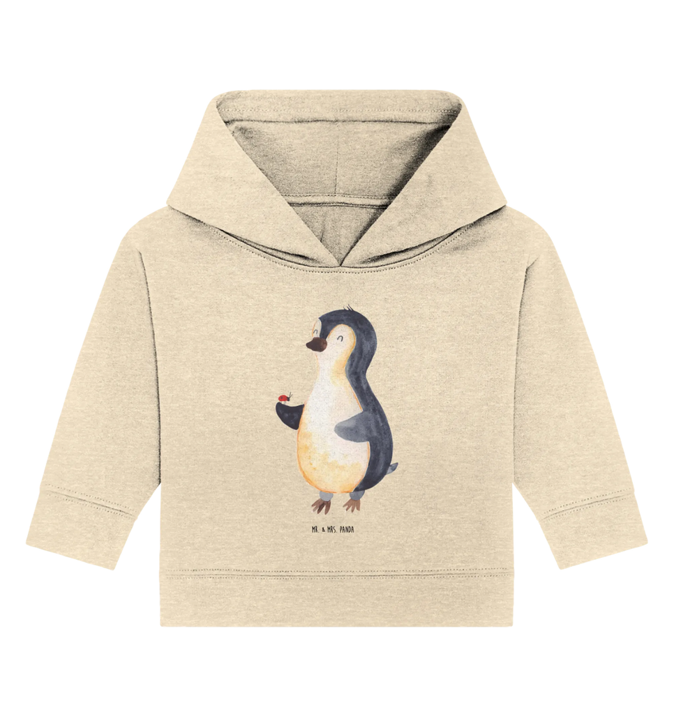 Organic Baby Hoodie Penguin ladybug Baby Pullover, Baby Hoodie, Baby Kapuzenshirt, Baby Kapuzensweatshirt, Pinguin, Wunder, Freude, Liebe, Glück, Lebensfreude, Pinguine, Marienkäfer
