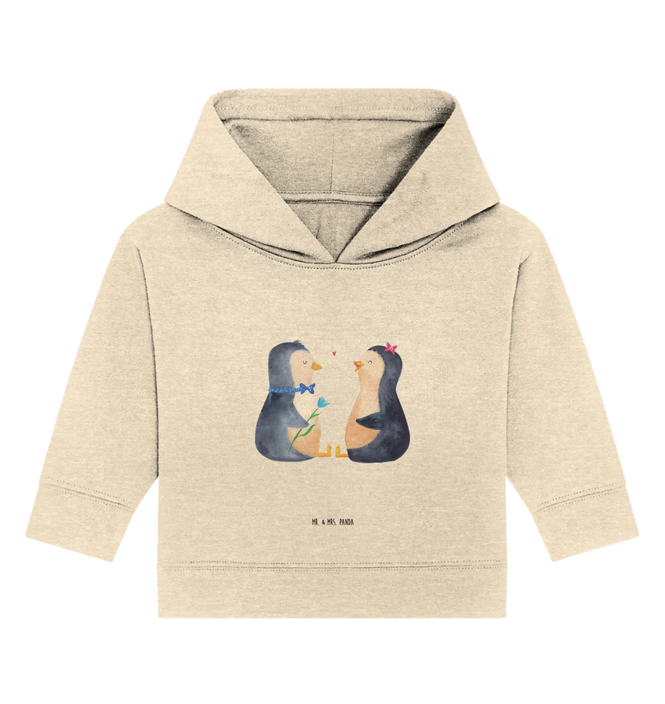 Organic Baby Hoodie Pinguin Pärchen Baby Kapuzenshirt, Baby Hoodie, Baby Kapuzensweatshirt, Baby Pullover, Pinguin, Traumpaar, Hochzeit, Hochzeitstag, Liebespaar, Hochzeitsgeschenk, Pinguine, Verlobung, Liebe, Liebesgeschenk, Jahrestag, Liebesbeweis, große Liebe