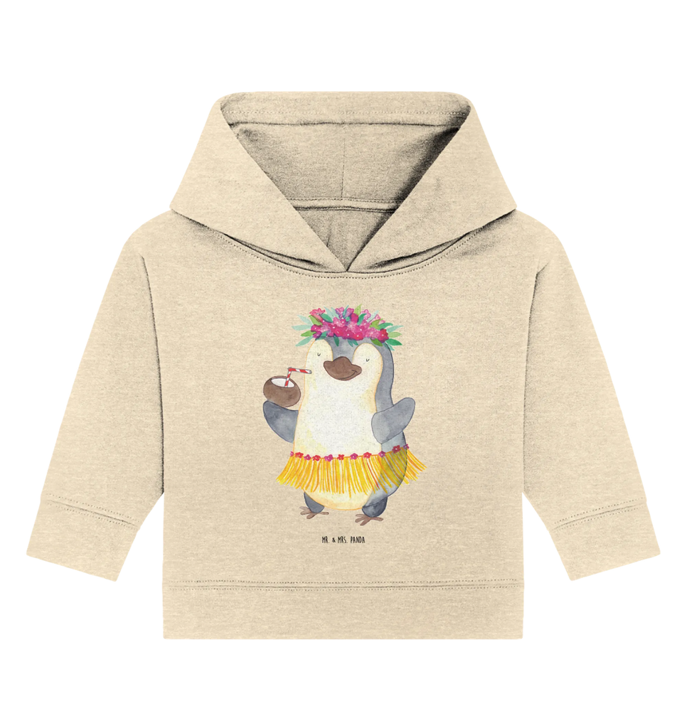Organic Baby Hoodie Penguin coconut Baby Pullover, Baby Kapuzenshirt, Baby Hoodie, Baby Kapuzensweatshirt, Pinguin, Aloha, Pinguine, Urlaub, Kokosnuss, Hawaii