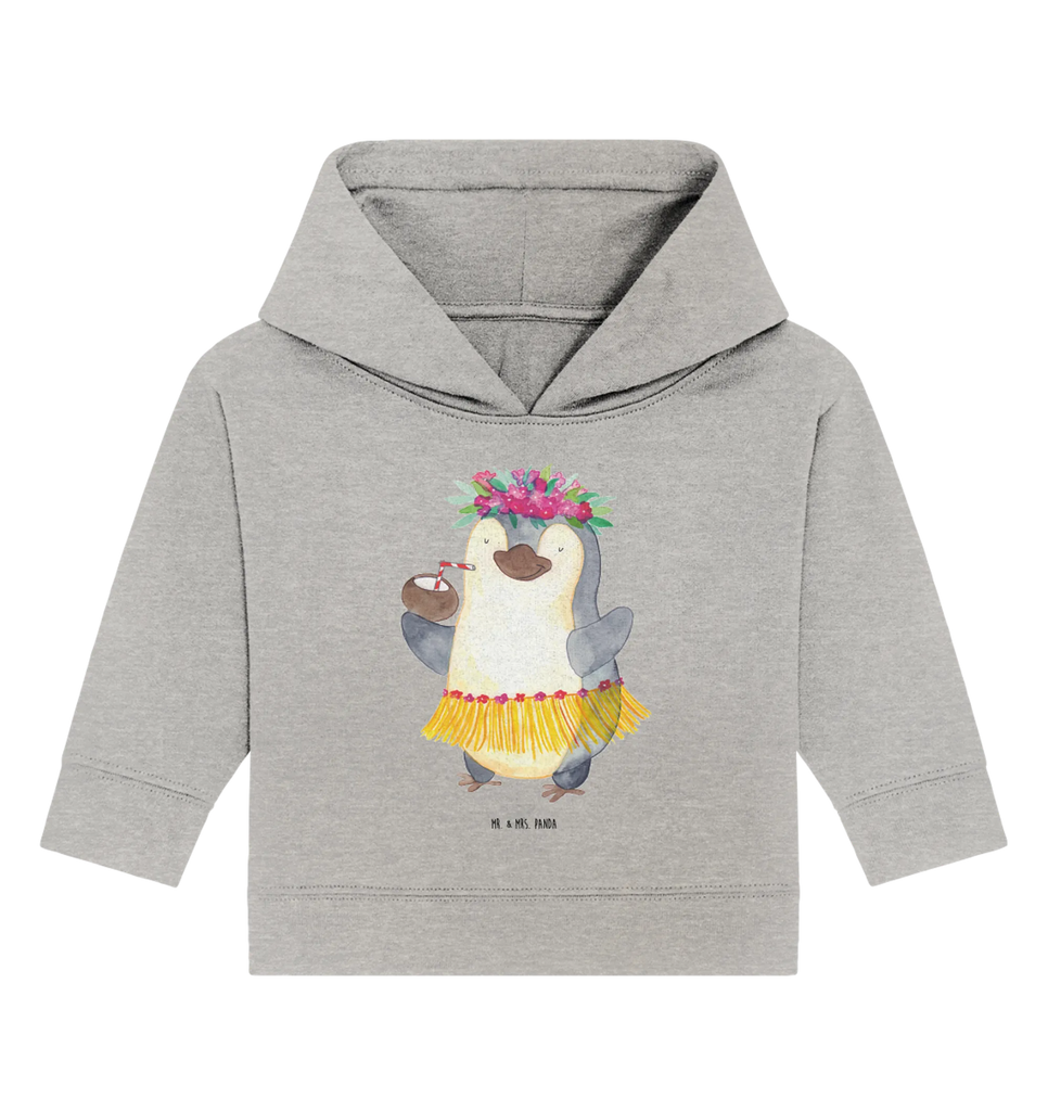 Organic Baby Hoodie Penguin coconut Baby Pullover, Baby Kapuzenshirt, Baby Hoodie, Baby Kapuzensweatshirt, Pinguin, Aloha, Pinguine, Urlaub, Kokosnuss, Hawaii