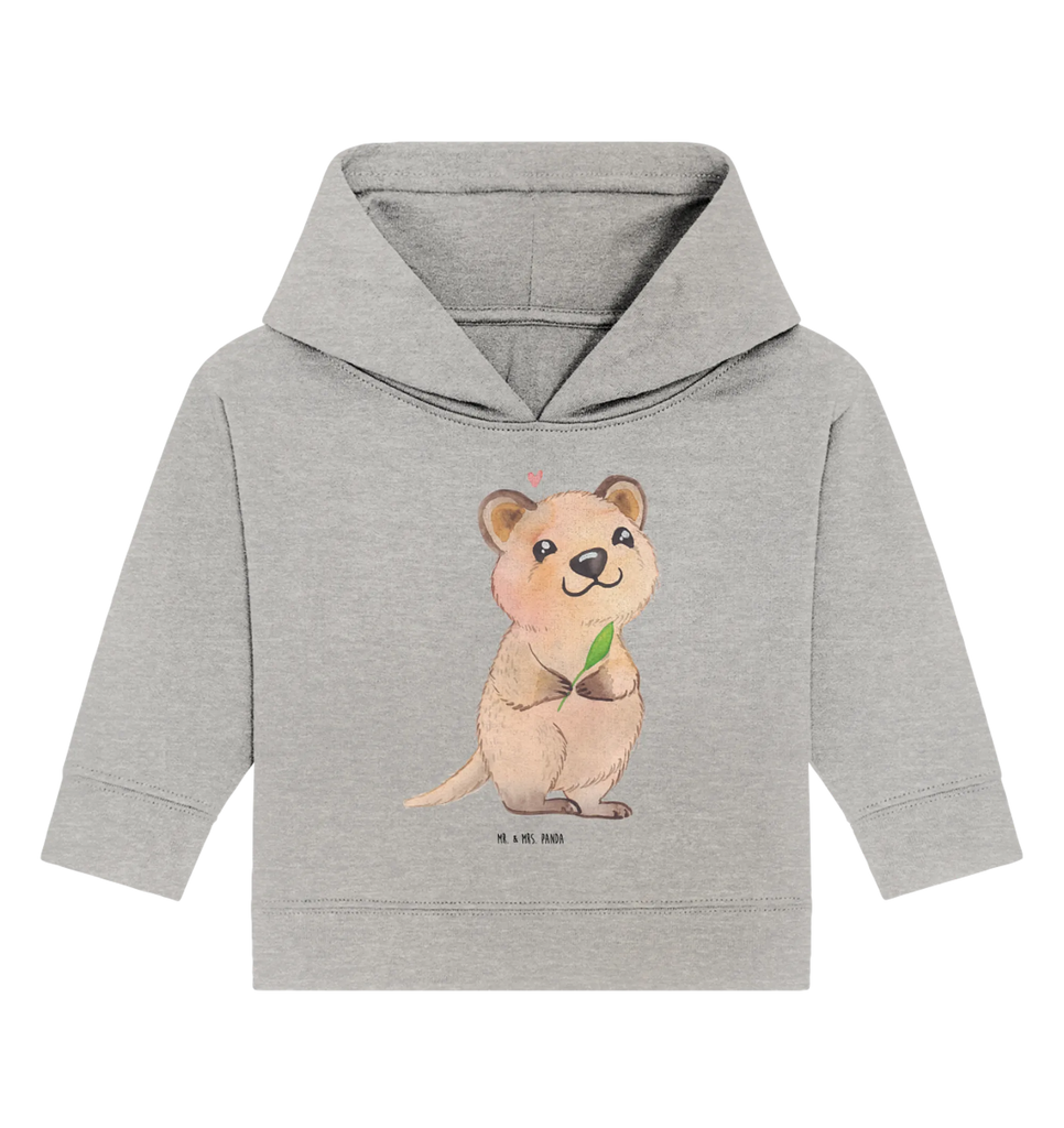 Organic Baby Hoodie Quokka Happy Baby Hoodie, Baby Kapuzenshirt, Baby Pullover, Baby Kapuzensweatshirt, Tiere, Gute Laune, Lustige Sprüche, Tiermotive, Niedliches Tier, Aufschieberitis, Dinge Erledigen, Verschieben, Quokka, Lustiger Spruch