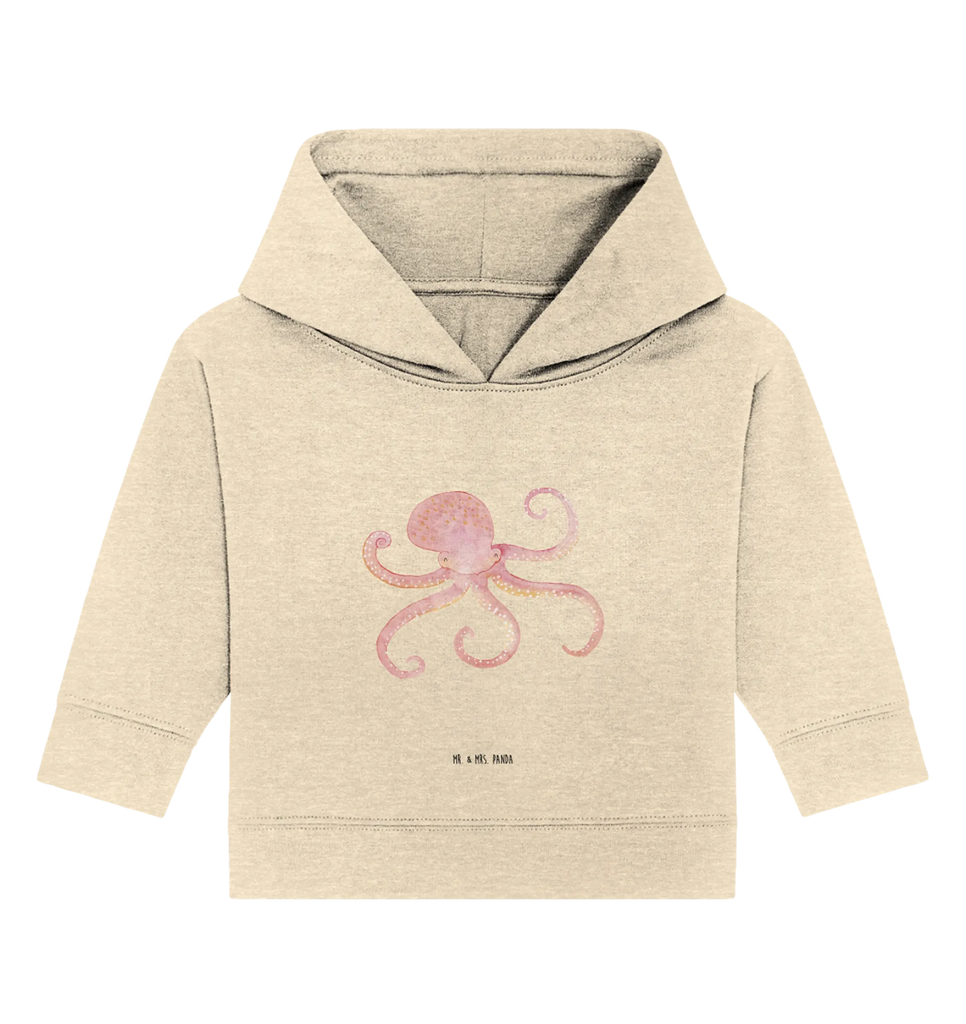 Organiczna bluza z kapturem dla niemowląt Ośmiornica Baby Kapuzensweatshirt, Baby Pullover, Baby Kapuzenshirt, Baby Hoodie, Tiermotive, Lustige Sprüche, Tiere, Gute Laune, Arme, Krake, Wasser, Meerestier, Meer, Ozean, Tintenfisch