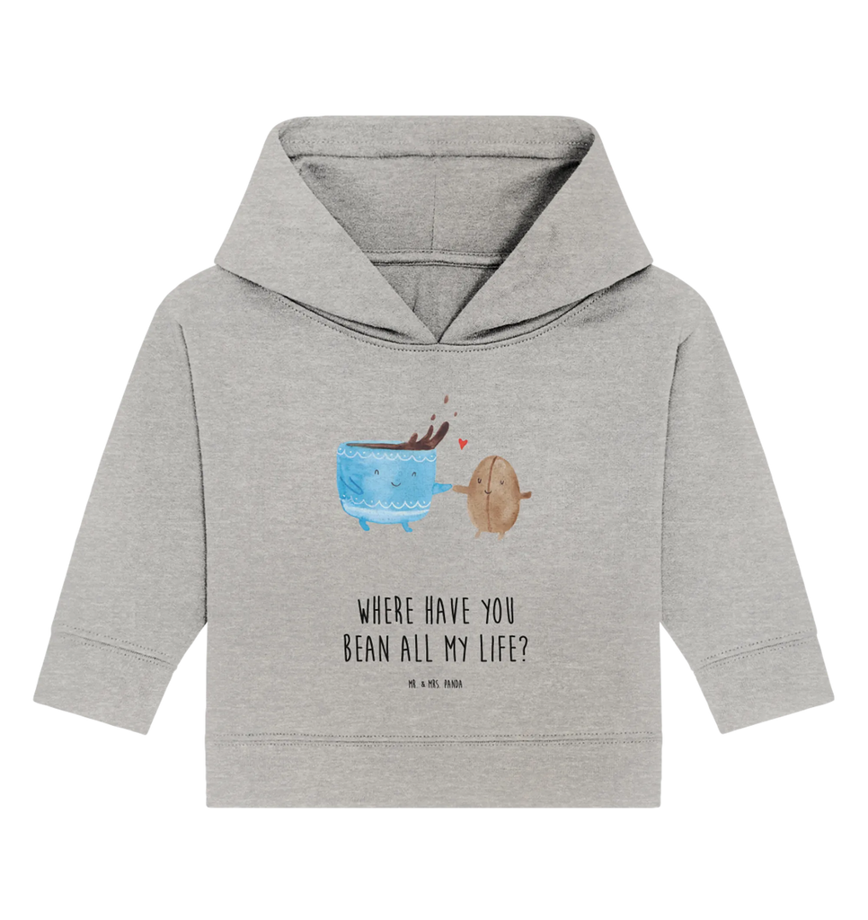 Organic Baby Hoodie Coffee Bean Baby Kapuzensweatshirt, Baby Pullover, Baby Hoodie, Baby Kapuzenshirt, Tiermotive, Lustige Sprüche, Tiere, Gute Laune, Kaffee, Genuss, Kaffeebohne, Glück, Zufriedenheit
