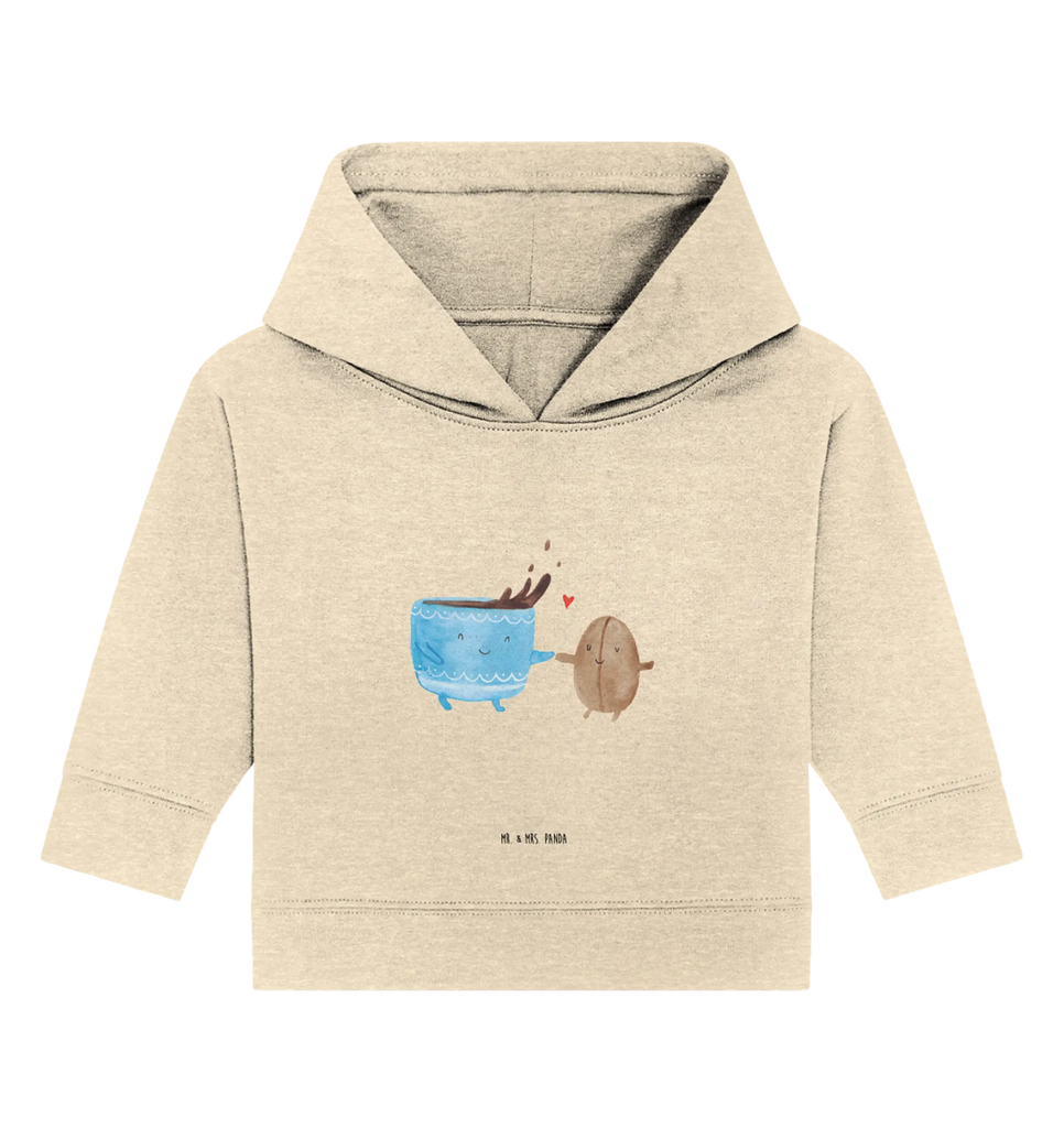 Organic Baby Hoodie Coffee Bean Baby Kapuzensweatshirt, Baby Pullover, Baby Hoodie, Baby Kapuzenshirt, Tiermotive, Lustige Sprüche, Tiere, Gute Laune, Kaffee, Genuss, Kaffeebohne, Glück, Zufriedenheit