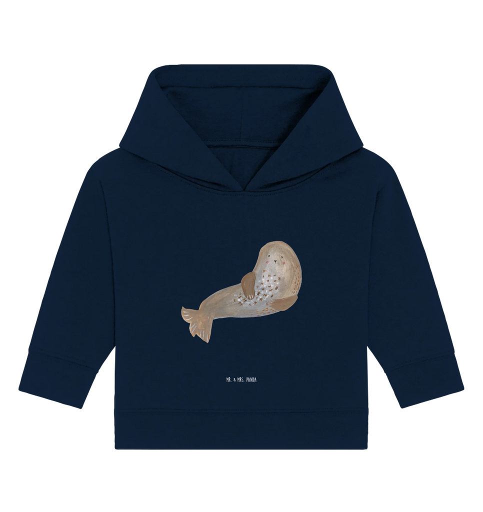 Organic Baby Hoodie seal Laugh Baby Kapuzenshirt, Baby Pullover, Baby Kapuzensweatshirt, Baby Hoodie, Tiermotive, Lustige Sprüche, Tiere, Gute Laune, Robbe, Ostsee, Meerestier, Robben, Strand, Nordsee, Seehund