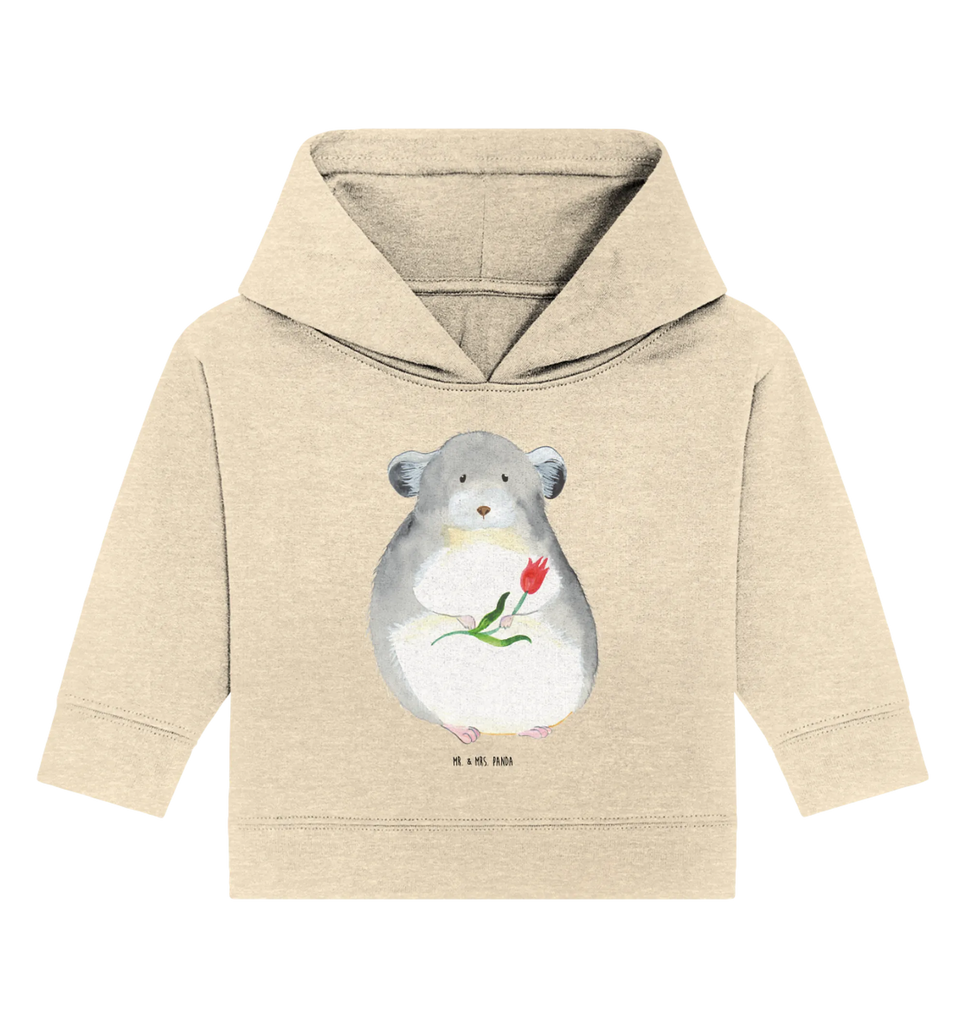 Organic Baby Hoodie chinchilla flower Baby Kapuzenshirt, Baby Hoodie, Baby Kapuzensweatshirt, Baby Pullover, Tiermotive, Lustige Sprüche, Tiere, Gute Laune, Glücklichsein, Chinchillas, traurig sein, Depressionen, Chaos, Kummer, Büro, Liebeskummer, Chinchilla, Büroalltag