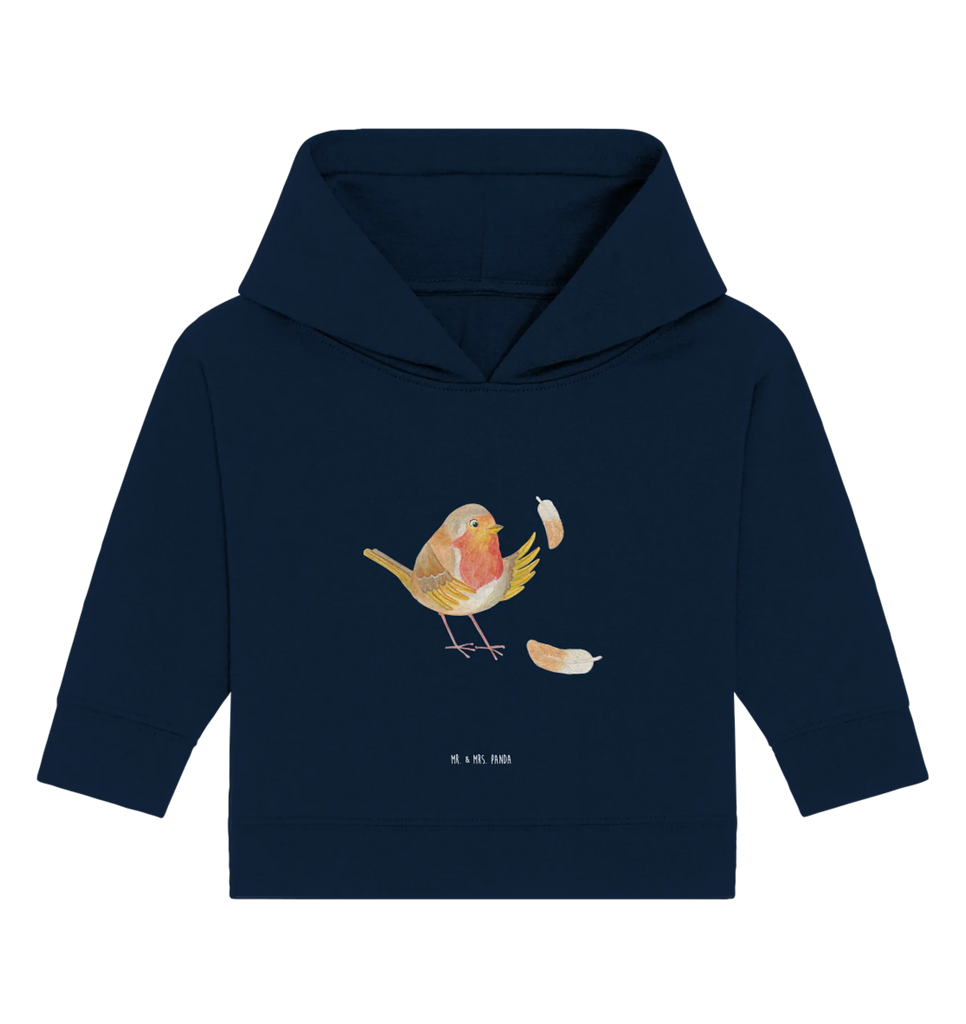 Organic Baby Hoodie robin feathers Baby Pullover, Baby Hoodie, Baby Kapuzensweatshirt, Baby Kapuzenshirt, Tiermotive, Lustige Sprüche, Tiere, Gute Laune, Motivation Sprüche, Vogel, Spruch Motivation, Spruch Mut, Rotkehlchen, Motivationsbilder, fliegen, What If I Fall