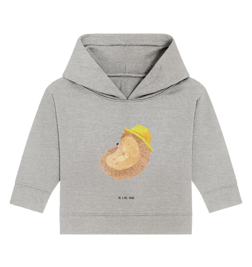 Organic Baby Hoodie Hedgehog Pray small animals, cute, funny, cute animal motives, hand drawn, small world, funny sayings, good mood, happy, gifts, gift ideas, special gifts, animal lover, card, life, enjoy, Amen, hedgehog with hat, God, gratitude, sun hat, hedgehog, be grateful, pray