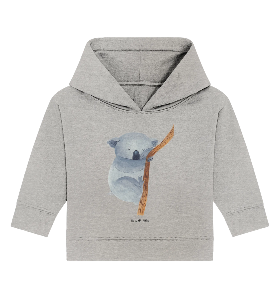 Organic Baby Hoodie koala small animals, cute, funny, cute animal motives, hand drawn, small world, funny sayings, good mood, happy, gifts, gift ideas, special gifts, animal lover, card, sleeping, bedroom, koala bear, dreamland, dream, Koala, bear