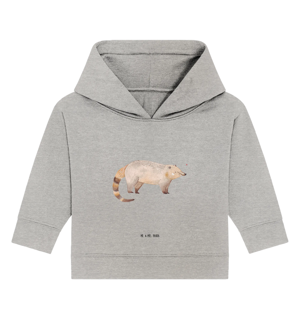 Organic Baby Hoodie Coati Baby Pullover, Baby Hoodie, Baby Kapuzenshirt, Baby Kapuzensweatshirt, Tiermotive, Lustige Sprüche, Tiere, Gute Laune, Nasenbären, Bär, Rüsselbär, Nasenbär