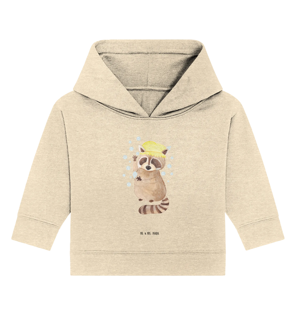 Organiczna bluza z kapturem dla niemowląt Szop pracz Baby Hoodie, Baby Kapuzensweatshirt, Baby Pullover, Baby Kapuzenshirt, Tiermotive, Lustige Sprüche, Tiere, Gute Laune, Tagträumen, Waschbär, Plan, Seifenblasen, Fröhlich, Waschen