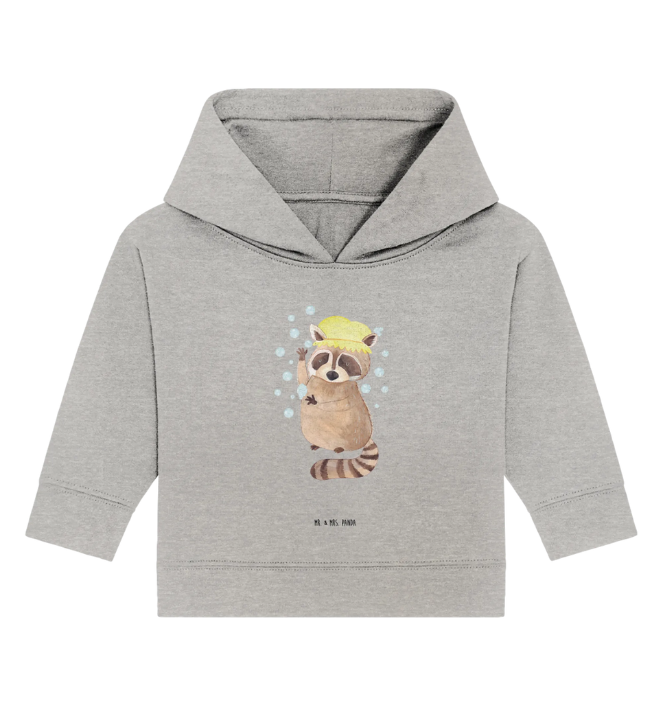 Organiczna bluza z kapturem dla niemowląt Szop pracz Baby Hoodie, Baby Kapuzensweatshirt, Baby Pullover, Baby Kapuzenshirt, Tiermotive, Lustige Sprüche, Tiere, Gute Laune, Tagträumen, Waschbär, Plan, Seifenblasen, Fröhlich, Waschen