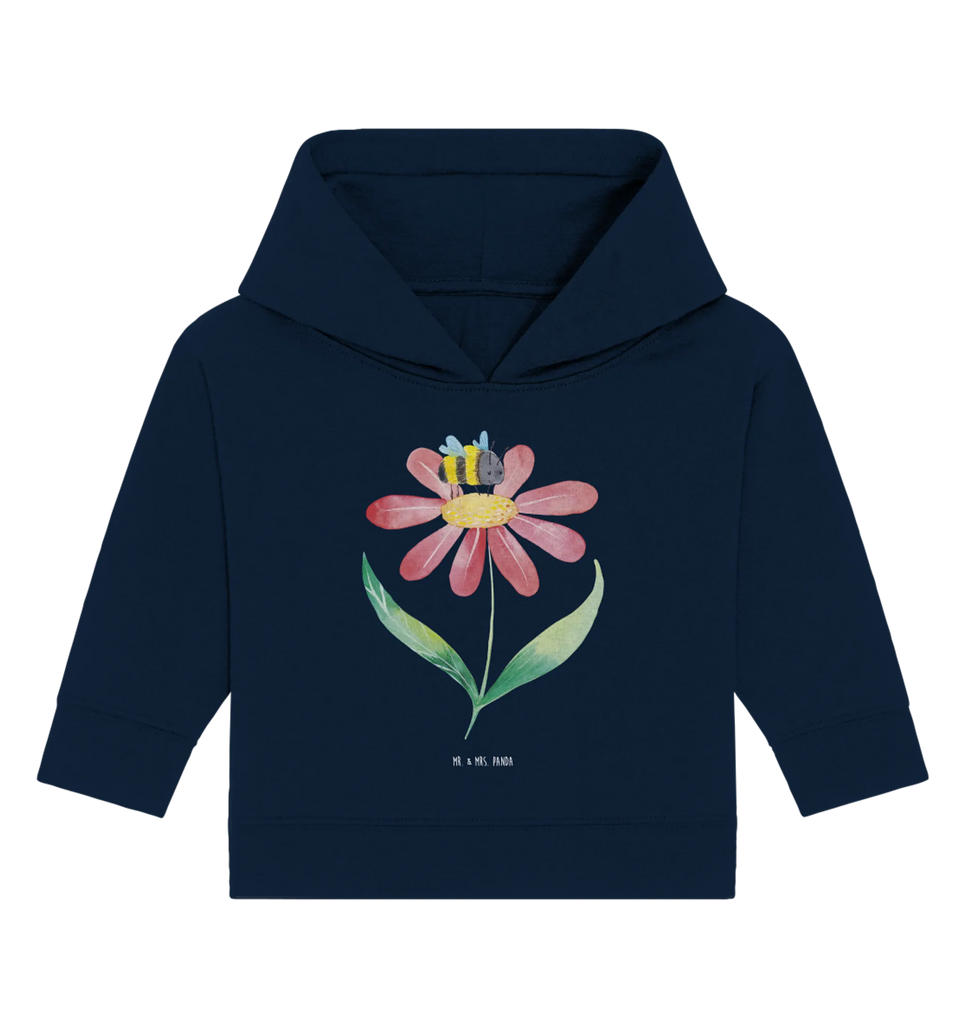 Organic Baby Hoodie bumblebee flower Baby Pullover, Baby Kapuzensweatshirt, Baby Hoodie, Baby Kapuzenshirt, Tiermotive, Lustige Sprüche, Tiere, Gute Laune, Hummeln, Biene, Blume, Feld, Flauschig, Natur, Wespe, Hummel