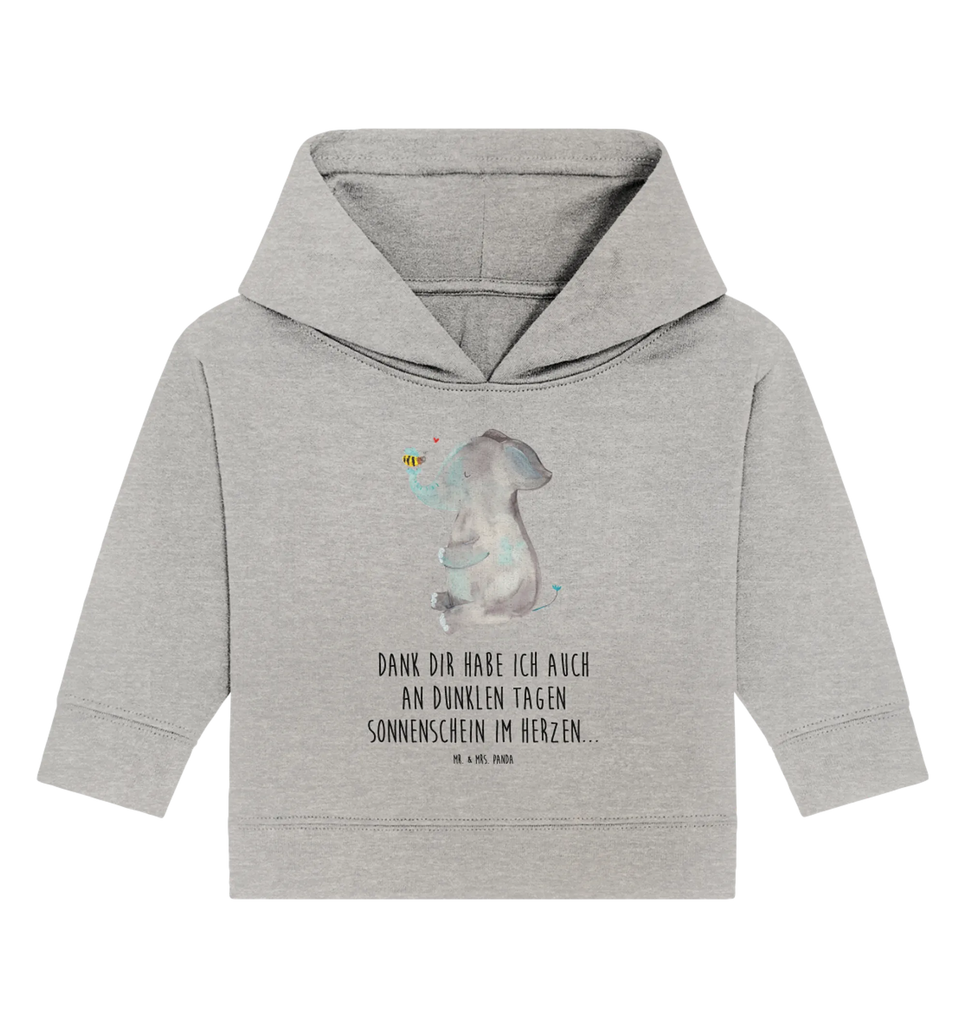 Organic Baby Hoodie Elefant Biene Baby Hoodie, Baby Kapuzenshirt, Baby Kapuzensweatshirt, Baby Pullover, Tiermotive, Lustige Sprüche, Tiere, Gute Laune, Liebe, Jahrestag, Biene, Heiratsantrag, Liebesbeweis, Liebesspruch, Liebesgeschenk, Elefant, Hochzeitsgeschenk