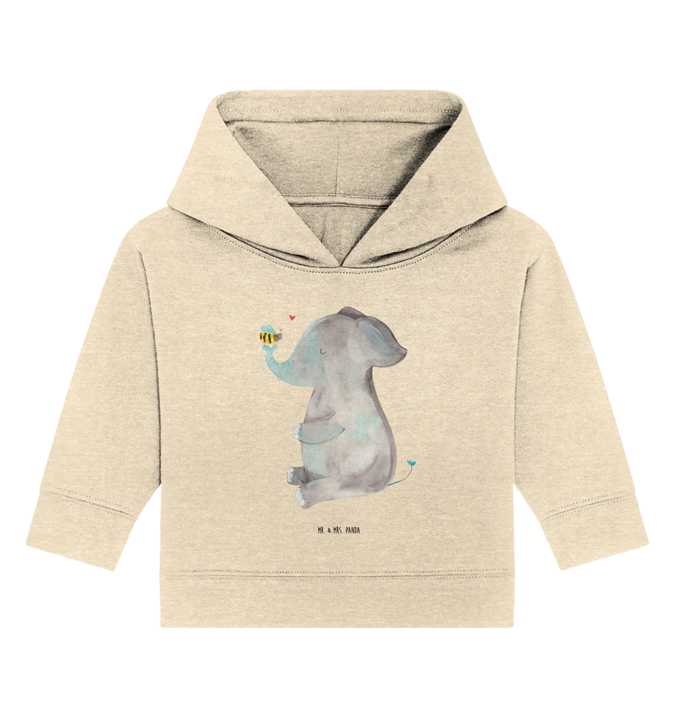 Organic Baby Hoodie Elefant Biene Baby Hoodie, Baby Kapuzenshirt, Baby Kapuzensweatshirt, Baby Pullover, Tiermotive, Lustige Sprüche, Tiere, Gute Laune, Liebe, Jahrestag, Biene, Heiratsantrag, Liebesbeweis, Liebesspruch, Liebesgeschenk, Elefant, Hochzeitsgeschenk