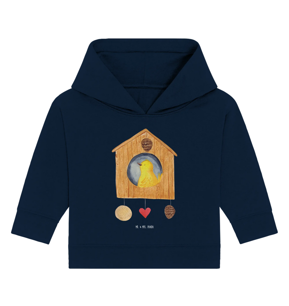 Organic Baby Hoodie Bird House Baby Hoodie, Baby Pullover, Baby Kapuzensweatshirt, Baby Kapuzenshirt, Tiere, Gute Laune, Lustige Sprüche, Tiermotive, Wohnung, Vogelhäuschen, Nest, Eigenheim, Lieblingsort, Vogel, Vögel, Haus, Castle, Home Sweet Home, Unser Haus, Familie, Zuhause, Vogelhaus
