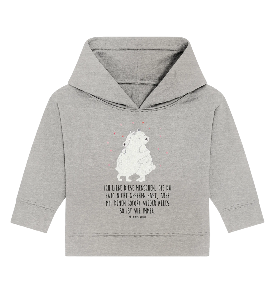 Organic Baby Hoodie Icebear Embrace Baby Kapuzensweatshirt, Baby Kapuzenshirt, Baby Pullover, Baby Hoodie, Tiermotive, Lustige Sprüche, Tiere, Gute Laune