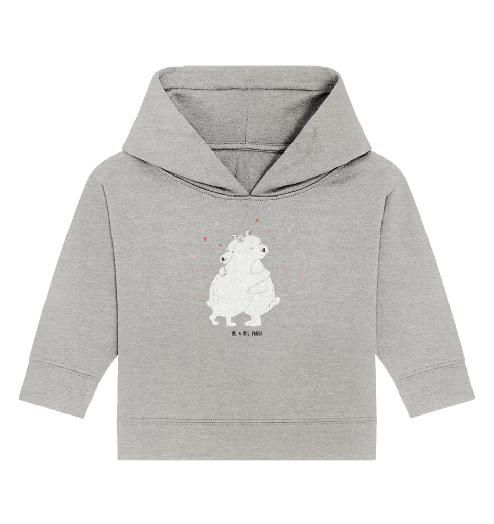 Organic Baby Hoodie Icebear Embrace Baby Kapuzensweatshirt, Baby Kapuzenshirt, Baby Pullover, Baby Hoodie, Tiermotive, Lustige Sprüche, Tiere, Gute Laune