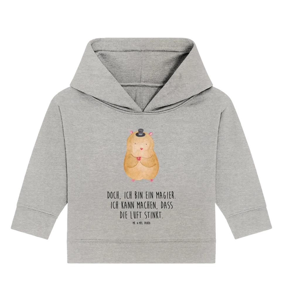 Organiczna bluza z kapturem dla niemowląt Chomik kapelusz Baby Hoodie, Baby Kapuzenshirt, Baby Kapuzensweatshirt, Baby Pullover, Tiermotive, Lustige Sprüche, Tiere, Gute Laune, Zylinder, Zauberer, Hamster, Zwerghamster, Magier, Hut