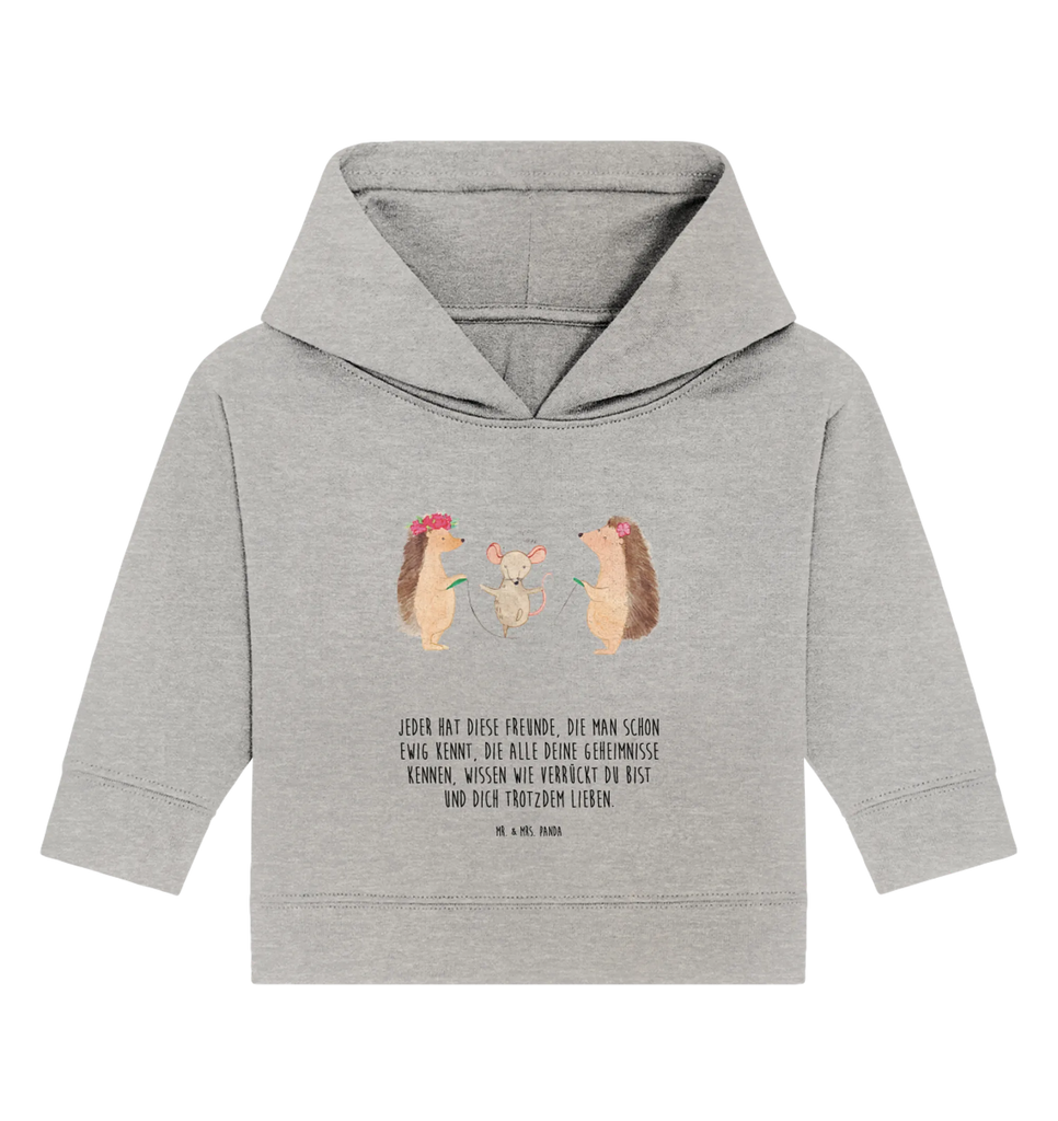 Organiczna bluza z kapturem dla niemowląt jeż Skakanie na skakance Baby Kapuzenshirt, Baby Hoodie, Baby Pullover, Baby Kapuzensweatshirt, Tiermotive, Lustige Sprüche, Tiere, Gute Laune, Maus, Kinder, Kindergarten, Seilspringen, Seilhüpfen, Igel