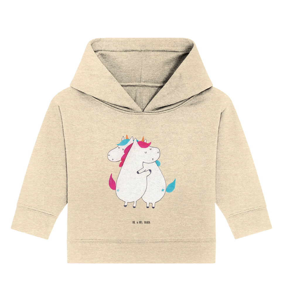Organic Baby Hoodie Einhörner Umarmen Baby Kapuzenshirt, Baby Pullover, Baby Kapuzensweatshirt, Baby Hoodie, Einhörner, Einhorn Deko, Unicorn, Einhorn, Liebe, Freundinnen, Schwester, Freundin, Schwestern, BFF, Geschwister, Familie, Sister