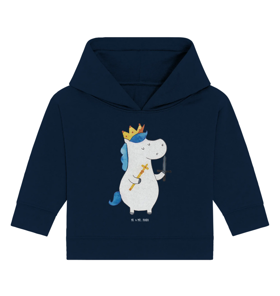 Organic Baby Hoodie Einhorn König mit Schwert Baby Pullover, Baby Kapuzenshirt, Baby Hoodie, Baby Kapuzensweatshirt, Einhörner, Einhorn Deko, Unicorn, Einhorn, König, Ritter, Mittelalter