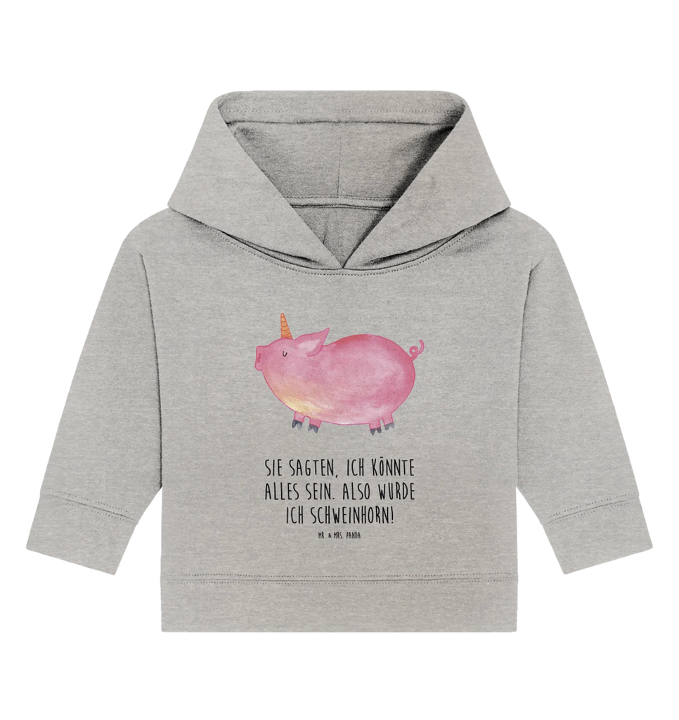 Organic Baby Hoodie Einhorn Schwein Baby Kapuzensweatshirt, Baby Kapuzenshirt, Baby Pullover, Baby Hoodie, Einhörner, Einhorn Deko, Unicorn, Einhorn, Spruch, Pig, Schwein, Spaß, Witzig. Lustig, Funny, Piggy, Party, Bauer, English, Englisch, Schweinhorn, Geschenk