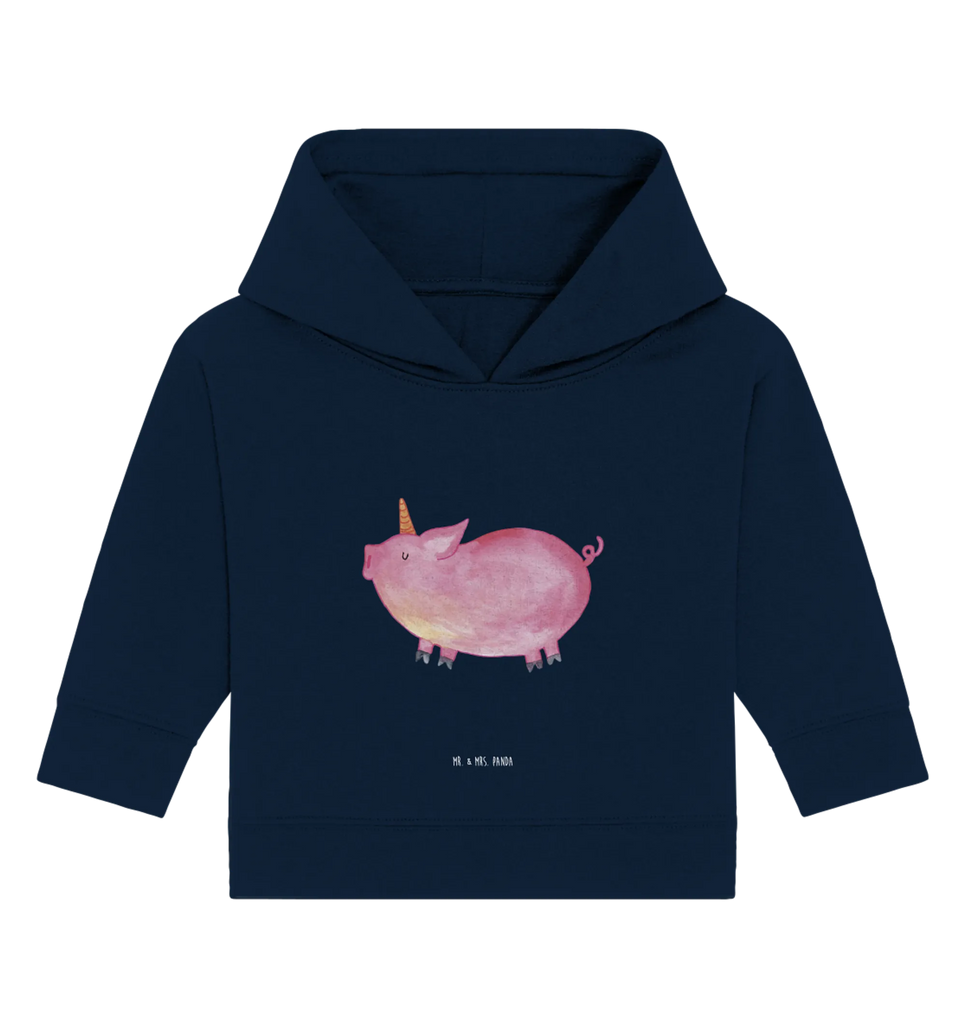 Organic Baby Hoodie Einhorn Schwein Baby Kapuzensweatshirt, Baby Kapuzenshirt, Baby Pullover, Baby Hoodie, Einhörner, Einhorn Deko, Unicorn, Einhorn, Spruch, Pig, Schwein, Spaß, Witzig. Lustig, Funny, Piggy, Party, Bauer, English, Englisch, Schweinhorn, Geschenk