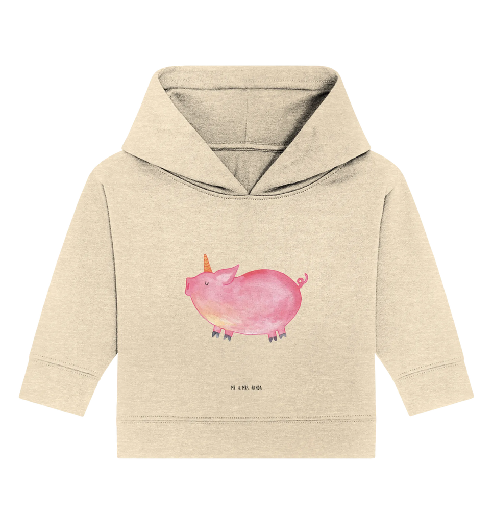 Organic Baby Hoodie Einhorn Schwein Baby Kapuzensweatshirt, Baby Kapuzenshirt, Baby Pullover, Baby Hoodie, Einhörner, Einhorn Deko, Unicorn, Einhorn, Spruch, Pig, Schwein, Spaß, Witzig. Lustig, Funny, Piggy, Party, Bauer, English, Englisch, Schweinhorn, Geschenk