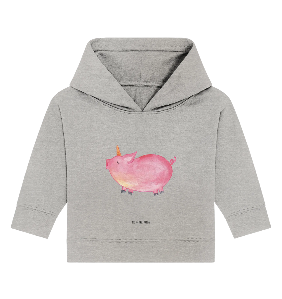 Organic Baby Hoodie Einhorn Schwein Baby Kapuzensweatshirt, Baby Kapuzenshirt, Baby Pullover, Baby Hoodie, Einhörner, Einhorn Deko, Unicorn, Einhorn, Spruch, Pig, Schwein, Spaß, Witzig. Lustig, Funny, Piggy, Party, Bauer, English, Englisch, Schweinhorn, Geschenk
