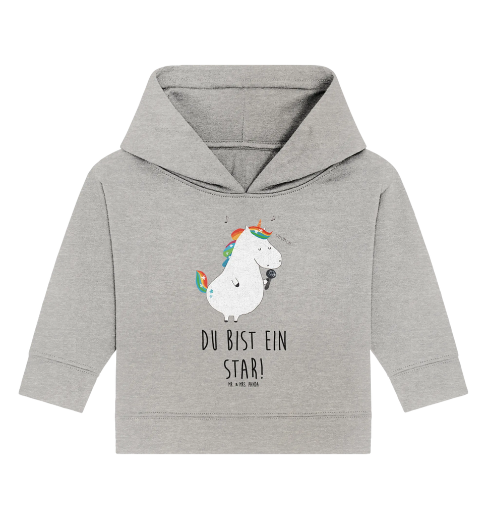 Organic Baby Hoodie Einhorn Sänger Baby Hoodie, Baby Kapuzensweatshirt, Baby Pullover, Baby Kapuzenshirt, Einhörner, Einhorn Deko, Unicorn, Einhorn, Geburtstag, Konfetti, Glitzer, Freundin, Party, Disco, Fest, Sängerin, Sänger, Feier
