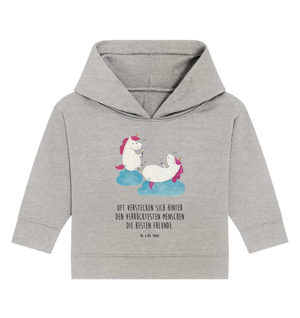 Organic Baby Hoodie unicorn sparkling wine Baby Pullover, Baby Hoodie, Baby Kapuzenshirt, Baby Kapuzensweatshirt, Einhörner, Einhorn Deko, Unicorn, Einhorn, Anstoßen, Spaß, Freundin, BFF, Party, Beste, Sekt, Mädelsabend, Korken, Freundinnen