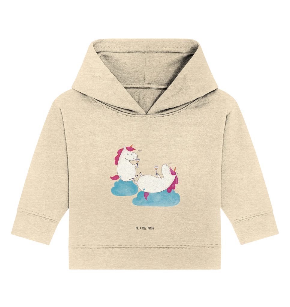 Organic Baby Hoodie unicorn sparkling wine Baby Pullover, Baby Hoodie, Baby Kapuzenshirt, Baby Kapuzensweatshirt, Einhörner, Einhorn Deko, Unicorn, Einhorn, Anstoßen, Spaß, Freundin, BFF, Party, Beste, Sekt, Mädelsabend, Korken, Freundinnen