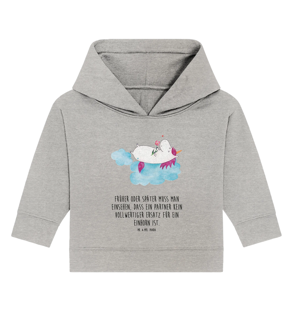 Organic Baby Hoodie Einhorn Verliebt Baby Hoodie, Baby Kapuzensweatshirt, Baby Kapuzenshirt, Baby Pullover, Einhörner, Einhorn Deko, Unicorn, Einhorn, Wolke, Verliebt, Freundin, Liebesbeweis, Liebe