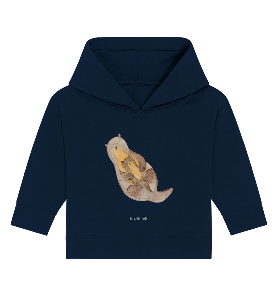 Organiczna bluza z kapturem dla niemowląt wydra dziecko Baby Hoodie, Baby Pullover, Baby Kapuzensweatshirt, Baby Kapuzenshirt, Fischotter, Seeotter, Otter, Otter Seeotter See Otter