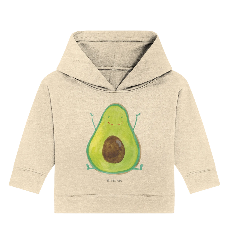 Organiczna bluza z kapturem dla niemowląt Awokado Szczęśliwy Baby Kapuzenshirt, Baby Hoodie, Baby Pullover, Baby Kapuzensweatshirt, Vegan, Veggie, Avocado, Gesund, Chaos