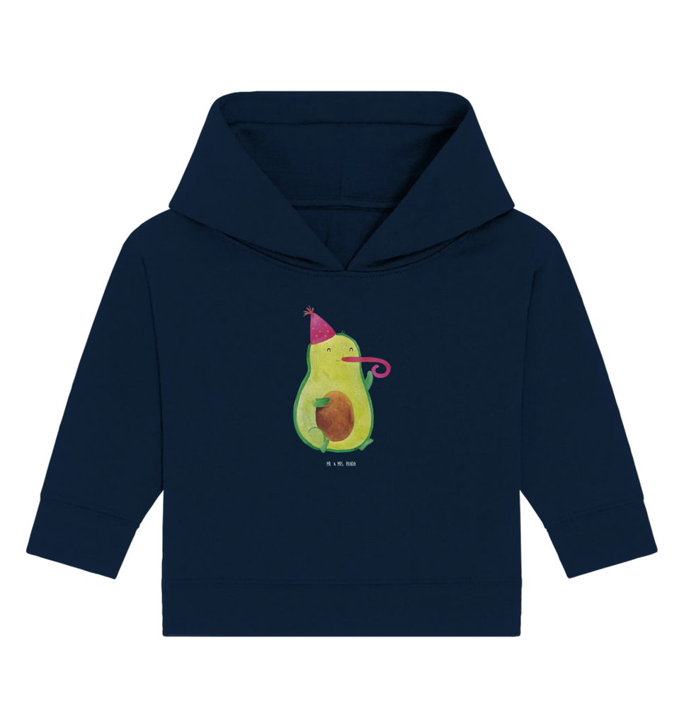 Organic Baby Hoodie Avocado Feier Baby Kapuzenshirt, Baby Kapuzensweatshirt, Baby Hoodie, Baby Pullover, Vegan, Veggie, Avocado, Gesund, Feier, Party, Gute Laune, Feierlichkeit, Geburtstag, Tröte, Fete