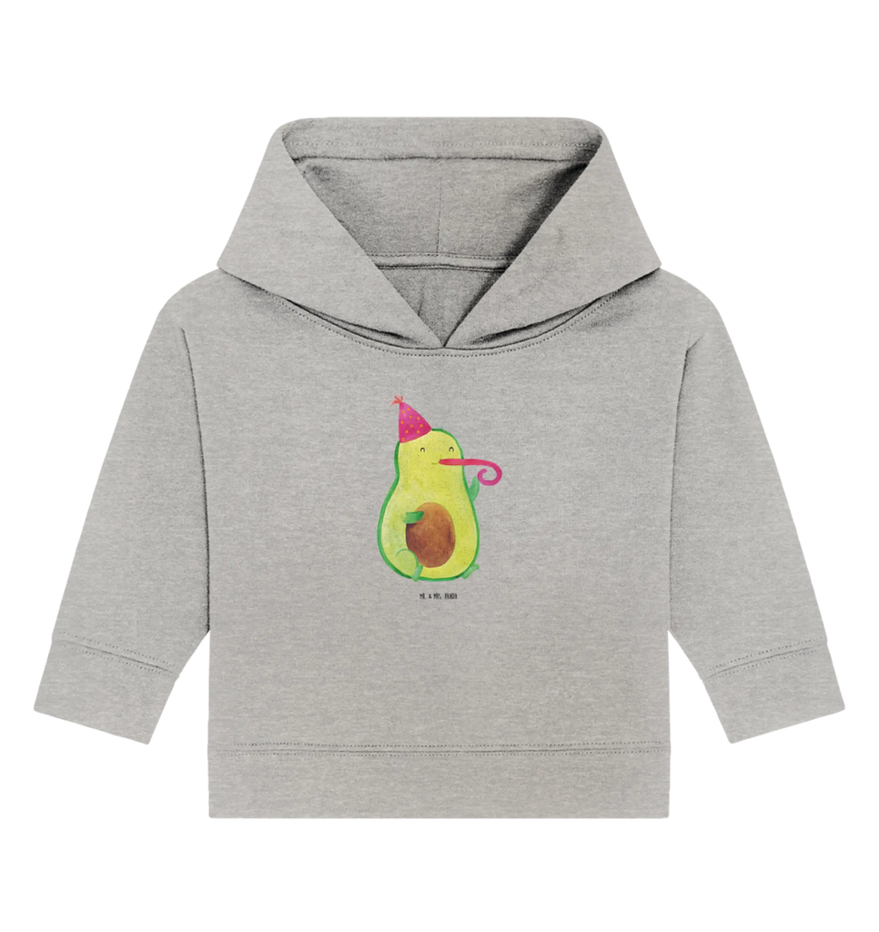Organic Baby Hoodie Avocado Feier Baby Kapuzenshirt, Baby Kapuzensweatshirt, Baby Hoodie, Baby Pullover, Vegan, Veggie, Avocado, Gesund, Feier, Party, Gute Laune, Feierlichkeit, Geburtstag, Tröte, Fete